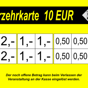 Trefzger Verzehrkarte 10 EUR gestaltet und abgenommen