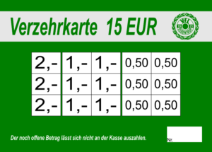 Busse Verzehrkarten 15 EUR gestaltet und abgenommen