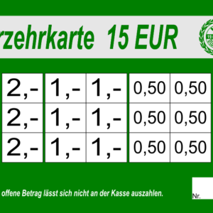 Busse Verzehrkarten 15 EUR gestaltet und abgenommen