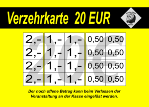 Trefzger Verzehrkarte 20 EUR gestaltet und abgenommen