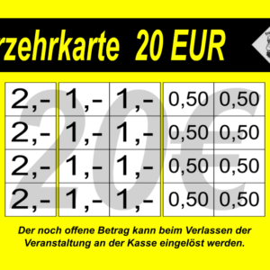 Trefzger Verzehrkarte 20 EUR gestaltet und abgenommen