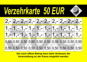 Trefzger Verzehrkarte 50 EUR gestaltet und abgenommen
