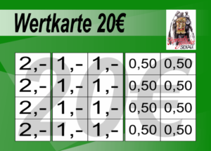 Bergmann Verzehrkarte 20 EUR Nachbestellung