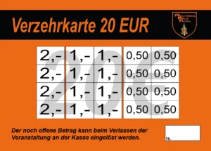 Schleich Verzehrkarten 20 EUR gestaltet und abgenommen