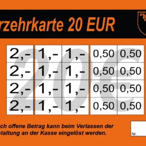 Schleich Verzehrkarten 20 EUR gestaltet und abgenommen