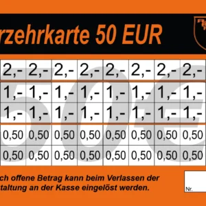 Schleich Verzehrkarten 50 EUR gestaltet und abgenommen