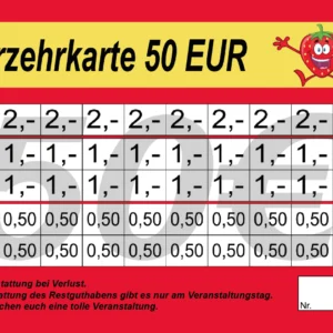 Zander Verzehrkarten 50 EUR gestaltet und abgenommen