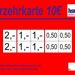 Huckert Verzehrkarten 10 EUR Nachbestellung