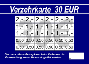 Pinhammer Verzehrkarten 30 EUR Nachbestellung
