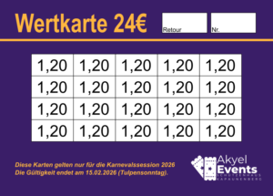 Akyel Verzehrkarten 24 EUR gestaltet und abgenommen