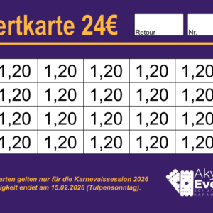 Akyel Verzehrkarten 24 EUR gestaltet und abgenommen
