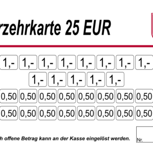 Arnegger Verzehrkarten 25 EUR Nachbestellung gestaltet und abgenommen