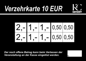 Litz Verzehrkarte 10 EUR gestaltet und abgenommen
