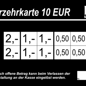 Litz Verzehrkarte 10 EUR gestaltet und abgenommen