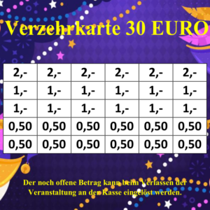 Komorowski Verzehrkarte 30 EUR zum Drucken aufbereitet