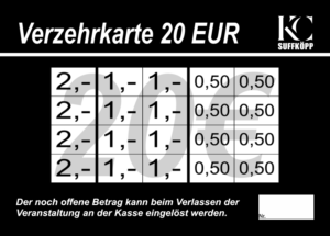 Litz Verzehrkarte 20 EUR gestaltet und abgenommen