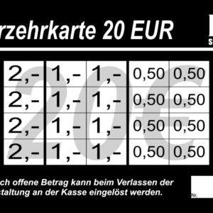 Litz Verzehrkarte 20 EUR gestaltet und abgenommen