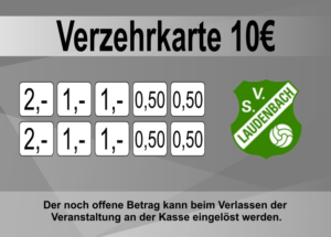 Nitsch Verzehrkarte 10 EUR gestaltet und abgenommen
