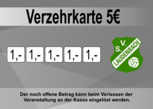 Nitsch Verzehrkarte 5 EUR gestaltet und abgenommen