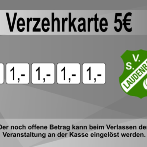 Nitsch Verzehrkarte 5 EUR gestaltet und abgenommen