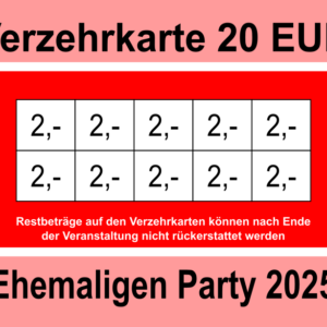 Froitzheim Verzehrkarte 20 EUR Nachbestellung