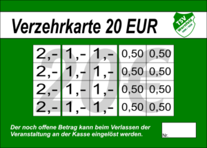 Bald Verzehrkarten 20 EUR gestaltet und abgenommen