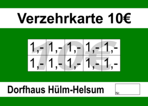 Stammen Verzehrkarten 10 EUR gestaltet und abgenommen