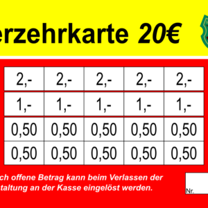 Florschütz Verzehrkarten 20 EUR Nachbestellung