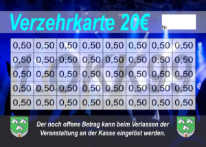 Schimpf Verzehrkarten 20 EUR gestaltet und abgenommen
