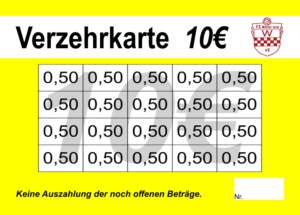 Hanika Verzehrkarte 10 EUR gestaltet und abgenommen