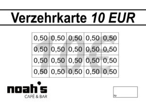 Kunst Verzehrkarten 10 EUR gestaltet und abgenommen