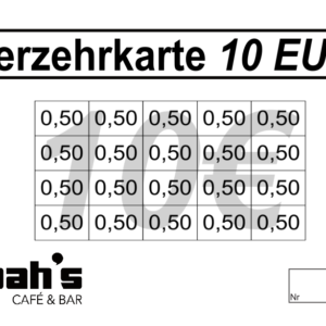 Kunst Verzehrkarten 10 EUR gestaltet und abgenommen
