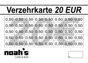 Kunst Verzehrkarten 20 EUR gestaltet und abgenommen