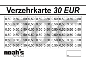 Kunst Verzehrkarten 30 EUR gestaltet und abgenommen