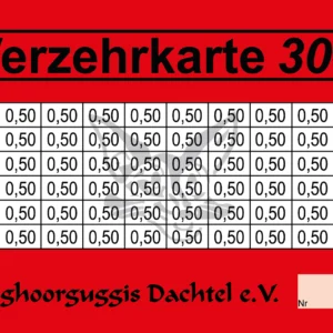 Eipper Verzehrkarte 30 EUR Nachbestellung