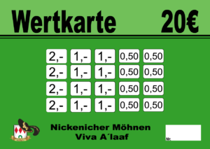 Rondov Verzehrkarten 20 EUR Nachbestellung