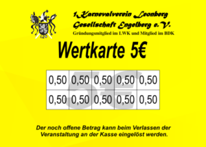 Stuible Verzehrkarten 5 EUR Nachbestellung