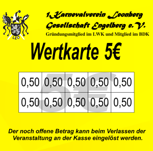 Stuible Verzehrkarten 5 EUR Nachbestellung