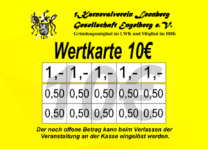 Stuible Verzehrkarten 10 EUR Nachbestellung