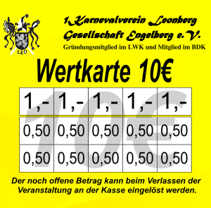 Stuible Verzehrkarten 10 EUR Nachbestellung