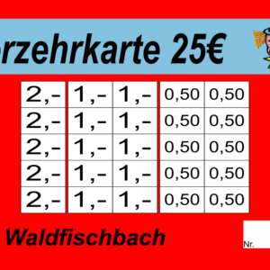 Strütt Verzehrkarte 25 EUR gestaltet und abgenommen