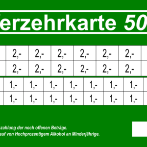 Ackermann Verzehrkarten 50 EUR gestaltet und abgenommen