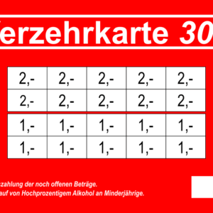 Ackermann Verzehrkarten 30 EUR gestaltet und abgenommen