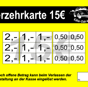 Vehoff Verzehrkarten 15 EUR gestaltet und abgenommen