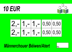 Rosier Verzehrkarte 10 EUR gestaltet und abgenommen