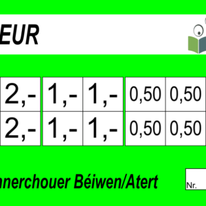 Rosier Verzehrkarte 10 EUR gestaltet und abgenommen