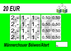 Rosier Verzehrkarte 20 EUR gestaltet und abgenommen
