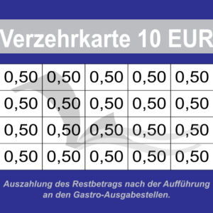 Hunner Verzehrkarte 10 EUR gestaltet und abgenommen