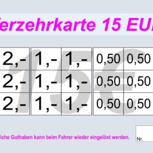 Callsen Verzehrkarte 15 Nachbestellung