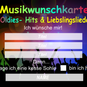 Starclub Musikwunschkarte Nachbestellung